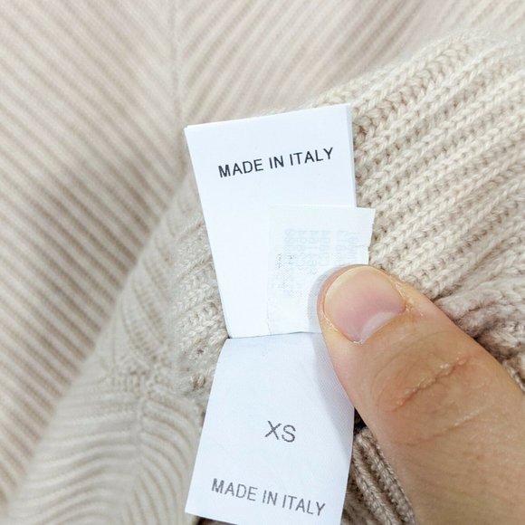 BRUNELLO CUCINELLI Beige Cashmere Beaded Dolman Sweater NWT XS - Picture 6 of 10